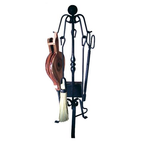 JUEGO CHIMENEA NEGRO BOLA 5 PIEZAS REF.9433