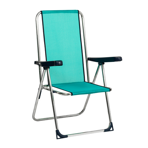 SILLON JARDIN-PLAYA ALUMINIO-TEXTIL PLEGABLE 5 POSIC. AZUL