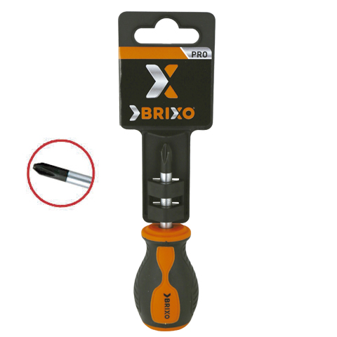 DESTORNILLADOR CORTO B/PHILLIPS IMANTADA M/BIMATERIAL CROMO VANADIO