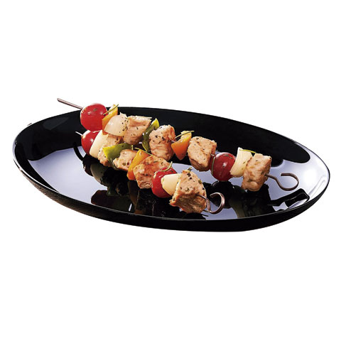 PLATO STEAK CRISTAL LUMINARC NEGRO 30X26CM