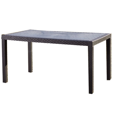 MESA JARDIN RESINA RECTANGULAR ANTRACITA JOKER 138X72CM