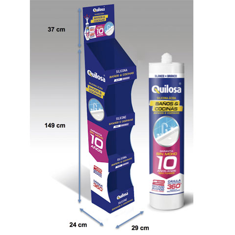 EXPOSITOR SILICONAS BAÑOS Y COCINAS