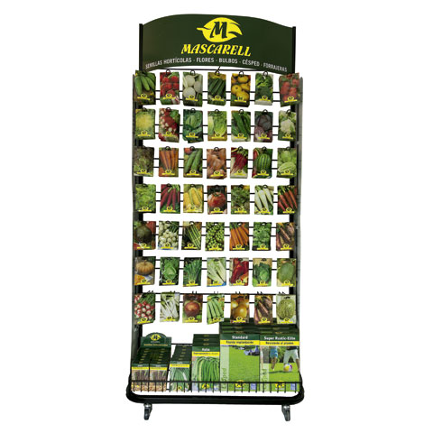 EXPOSITOR SEMILLAS VACIO 49 GANCHOS 1MX2,25M