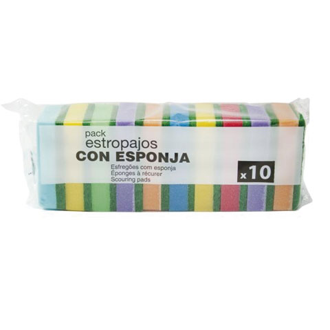 ESTROPAJO ESPONJA BICAPA 10UD