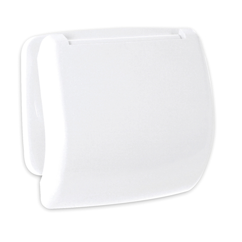 PORTAROLLOS BAÑO POLIPROPILENO CON TAPA BLANCO