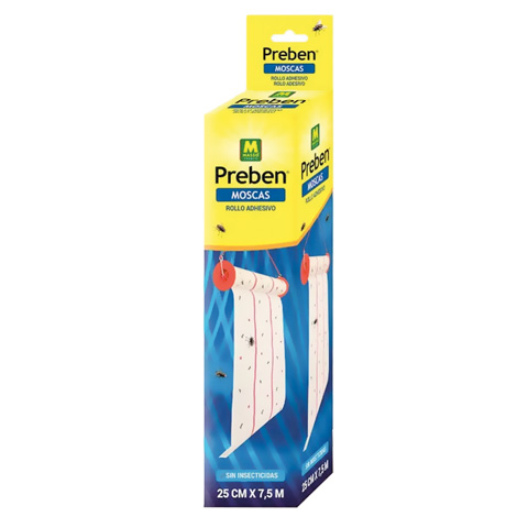 ROLLO ATRAPA-MOSCAS 25CMX7,5M MASSO