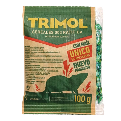 RATICIDA CEREAL TRIMOL (BOLSA 100GR)