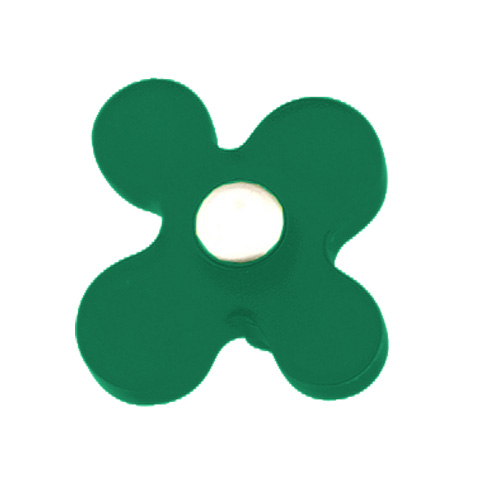 POMO MUEBLE FLOR RESINA VERDE
