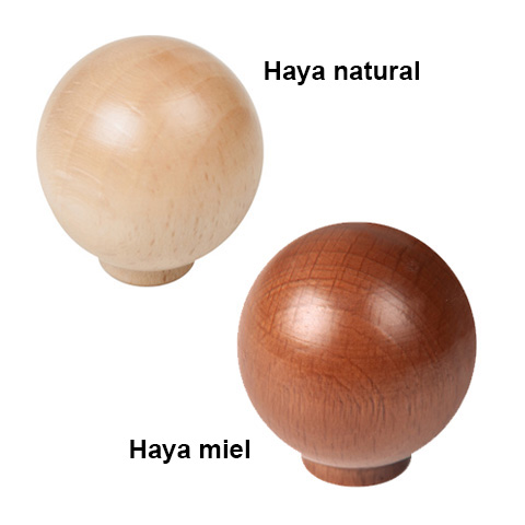POMO MUEBLE MADERA LACA BOLA 30MM
