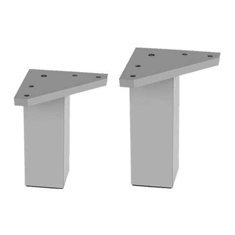 PATA MUEBLE CUADRADA ALUMINIO MATE ABS