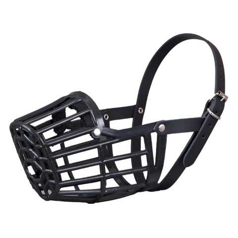 BOZAL PERRO CESTA PLASTICO NEGRO