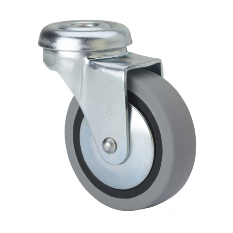 RUEDA MOBILIARIO AGUJERO GOMA GRIS M 8 40MM TW0155