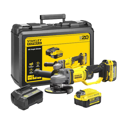 RADIAL STANLEY 18V 2 BATERIAS 4A MALETIN SFMCG400M2K