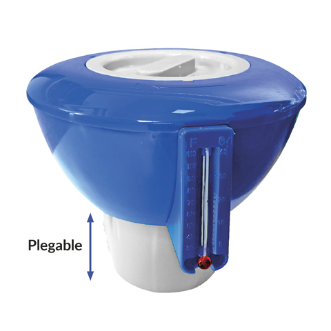 DOSIFICADOR DE CLORO FLOTANTE PLEGABLE C/TERMOMETRO PISCINAS 42403