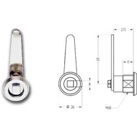 CERRADURA ARQUETA AGUAS CUADRADA