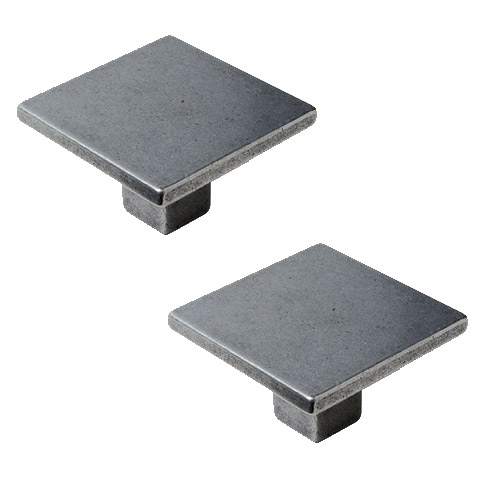 POMO MUEBLE METALIZADO LISO CUADRADO