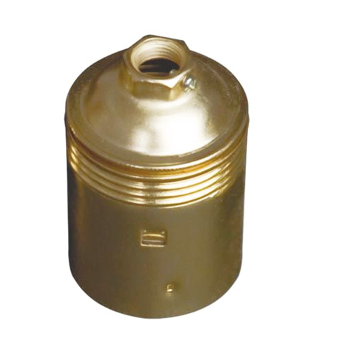 PORTALAMPARAS LISO E-27 4A 250V LATONADO