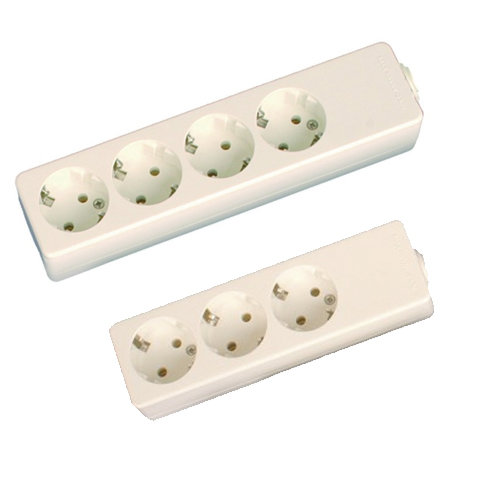 BASE MULTIPLE SIN CABLE CON TT 16A 250V