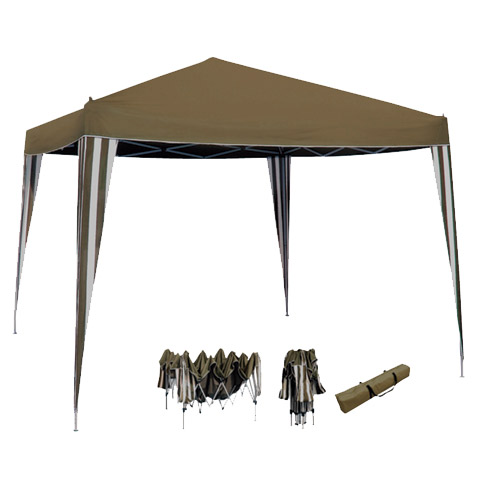 CENADOR ACERO PLEGABLE MARRON