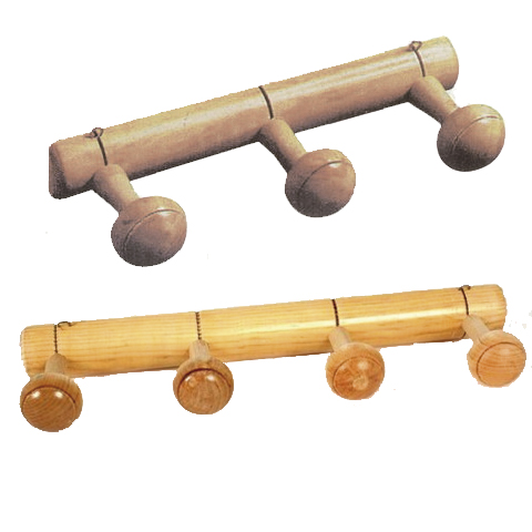 COLGADOR MADERA  POMOS NOGAL